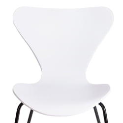 Стул Jacobsen (mod DC 102-1) пластик/металл, 45 х 54.5 х 80 см, White (белый) / Black (черный)