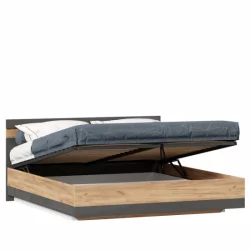 Кровать двуспальная 1600 с подъёмным механизмом Фиджи ЛД 659.078.000 Дуб Золотой Антрацит