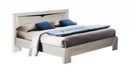 Кровать двуспальная Лючия 33.08-02 с настилом Бетон пайн белый Венге