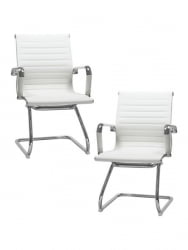 Офисное кресло для посетителей DOBRIN CODY (белый) 2 шт