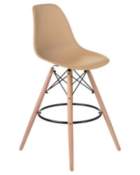 Стул барный DOBRIN DSW BAR (ножки светлый бук, цвет сиденья бежевый (GR-03)) 2 шт