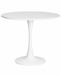 Круглый стол из стекла MIA (белая столешница, белое основание)