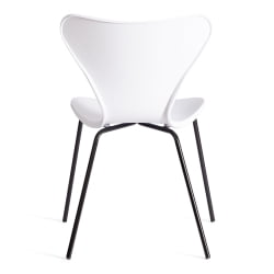 Стул Jacobsen (mod DC 102-1) пластик/металл, 45 х 54.5 х 80 см, White (белый) / Black (черный)