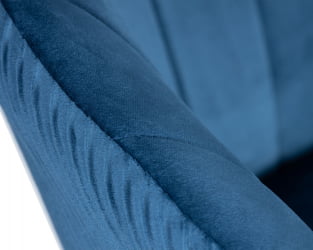 Кресло дизайнерское DOBRIN EDISON BLACK (синий велюр (1922-20))