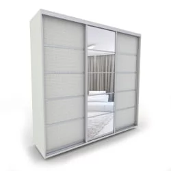 Шкаф-купе 3-х дверный Акцент-Квадро КВ 1800х600 Выбеленное дерево