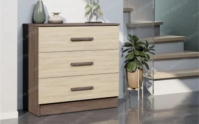 Комод в гостиную Ясень шимо темный/Ясень шимо светлый