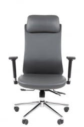 Офисное кресло CHAIRMAN 500 ЛЮКС (LUX) ЭКО экокожа Серый