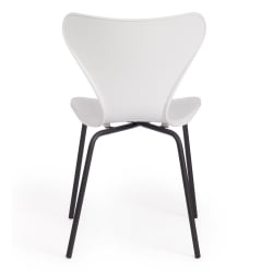 Стул Jacobsen (mod DC 102) пластик/металл, 50 х 46 х 82 см , белый 018/черный