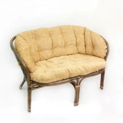 Диван Багама 2х местный, подушки светлые или коричневые полные Bahama8 олива