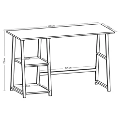 Стол на металлокаркасе BRABIX LOFT CD-006 Дуб натуральный