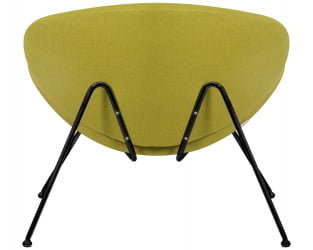 Кресло дизайнерское DOBRIN EMILY (светло-зеленая ткань AF3, черное основание)