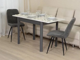 Раздвижной стол Орфей 44 Бетон крем-Оникс