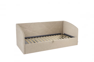 Односпальная кровать с подъемным механизмом Бест (Софа) КМ.S-15 капучино (велюр)