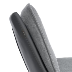 Кресло лаунж Cosmo велюр/букле/экокожа, VT shape silver/графит