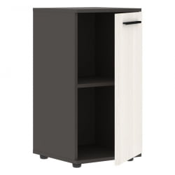 Шкаф колонка с глухой малой дверью EDIS ELCS 42.1 Ясень Траун Черный Мокко