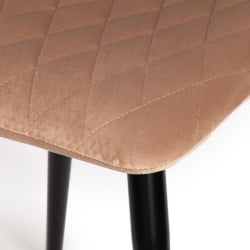 Стул CHILLY X (mod. 7096) ткань/металл, 45x53х88 см, высота до сиденья 50 см, бежевый barkhat 5/черный