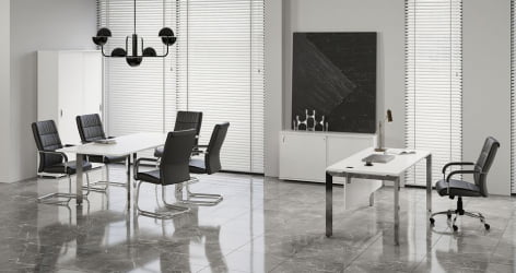 Брифинг-приставка на П-образном м/к ONIX DIRECT LUX M-O.MP-BR-9 Белый бриллиант