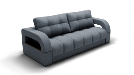 Диван Рич-1 (ЗР) Цвет фасада: Серый; Тип: Прямой; Материал фасада: Металл/Велюр