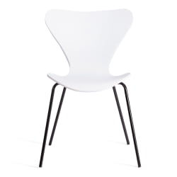 Стул Jacobsen (mod DC 102-1) пластик/металл, 45 х 54.5 х 80 см, White (белый) / Black (черный)