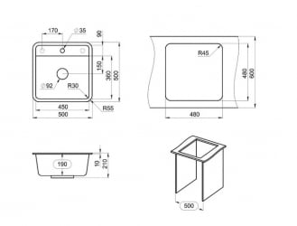 Мойка GRANULA 5001 Бежевый