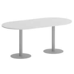 Стол овальный HOME OFFICE VR.SP-5-180.1 Белый/Серый металл