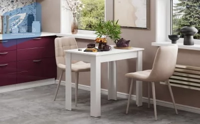 Маленький обеденный стол Лайт СТ 001 Белый