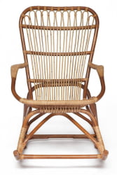 Кресло-качалка Secret De Maison Andersen (mod. 01 5086RC/1-1) натуральный ротанг, 69х99х93см, светлый мед/матовый