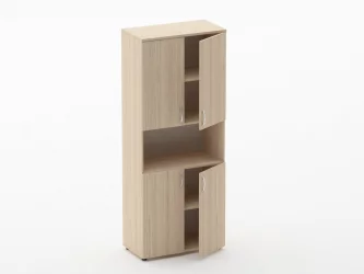 Шкаф высокий закрытый с нишей Glassy 6.19.111 Орех