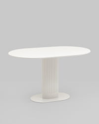 Стол овальный обеденный Mystery 130*80 белый