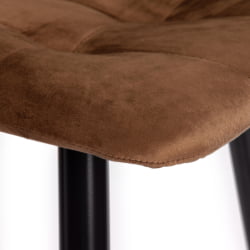 Барный стул CHILLY (mod.7095б) ткань/металл, 53х44х104 см, высота до сиденья 76 см, коричневый barkhat 12/черный