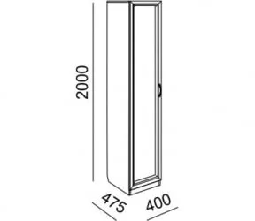 Пенал Остин Модуль №3 Ясень шимо светлый/белый