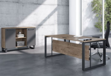 Стол руководителя ENIO EST 209 Кария Пальмира/Антрацит