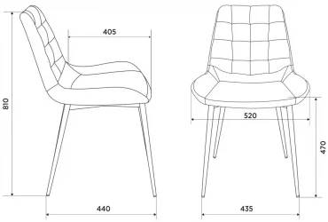 Стулья для кухни Бюрократ KF-6 Коричневый Light 10 2 шт.