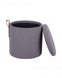 Пуф Руни S с ящиком вельвет темно-серый