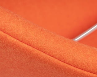 Кресло дизайнерское DOBRIN EMILY (оранжевая ткань AF, хромированная сталь) 2 шт