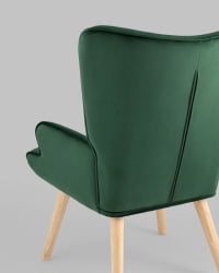 Кресло Хью велюр Темно-зеленый