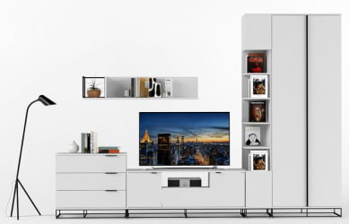 Полка навесная City большая белый