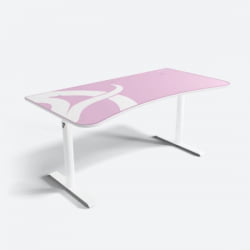 Компьютерный стол Arozzi Arena Gaming Desk - White-Pink