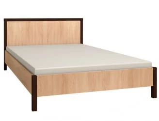 Кровать с изголовьем из ЛДСП BAUHAUS 1 Дуб Сонома/Орех шоколадный(спальня)