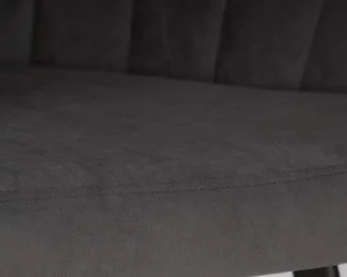 Стул обеденный DOBRIN NAOMI (ЭМАЛЬ ЧЕРНЫЙ МУАР велюр Catania Chocolate)