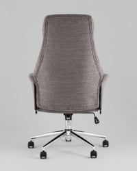 Кресло офисное TopChairs Neoma светло-серый экокожа ткань