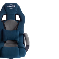 Кресло DRIVER (22) флок/ткань, синий/серый, 32/TW-12