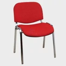 Стул ZP_UP_EChair Rio ИЗО хром ткань красная 550729