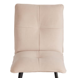 Металлический стул Sweet LT, велюр, бежевый/черный, 7, 41х55х88 см