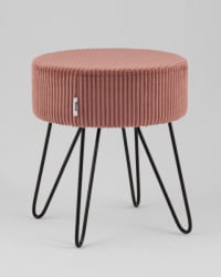 Пуф Спейси велюр рельефный коралловый