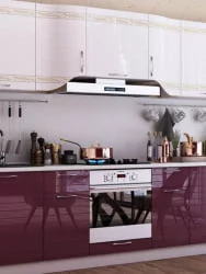 Кухонный гарнитур Анастасия №8 Белый Ежевика