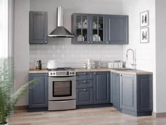 Шкаф кухонный 800 со стеклом Тип 2 Мокка ЛД 274.360.000.161 Черный Дуб фактурный антрацит