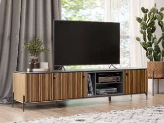 Гостиная Элиот №4 Оникс Серый/Орех фактурный