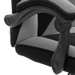 Кресло Arena metalBL велюр, серый/черный, 29/35