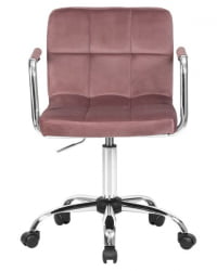 Офисное кресло для персонала DOBRIN TERRY (пудрово-розовый велюр (MJ9-32)) 2 шт